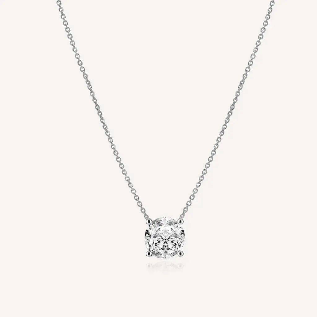 שרשרת עם תליון סוליטר דגם גדול